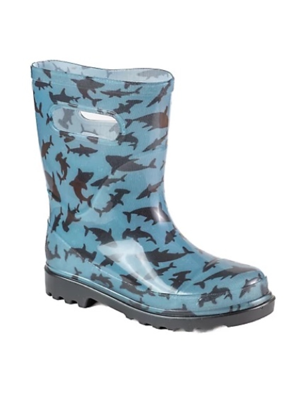Blue Mountain Kids' Waterproof Shark Boots Kid’s Size 11/12 Fall Rainboots